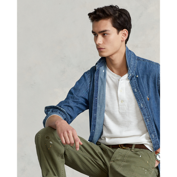 Nevis Waffle-Knit Henley Shirt Polo Ralph Lauren 7