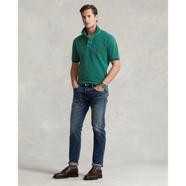 Polo coupe originale en coton piqu&eacute; Polo Ralph Lauren en Vert Stuart 4