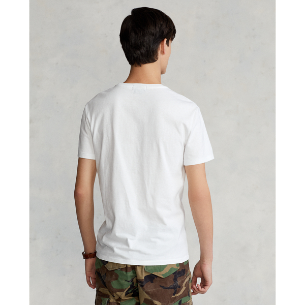 White Custom Slim Fit Jersey Pocket T-Shirt Polo Ralph Lauren 5