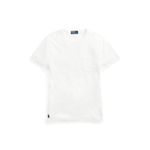 White Custom Slim Fit Jersey Pocket T-Shirt Polo Ralph Lauren 2