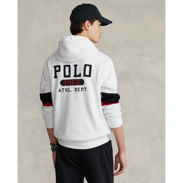 White Logo Double-Knit Mesh Hoodie Polo Ralph Lauren 5