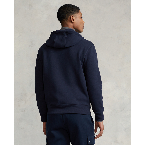 Sweat &agrave; capuche molleton maille double Polo Ralph Lauren en Bleu marine aviateur 5