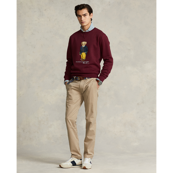 Fleece-Sweatshirt mit Polo Bear Polo Ralph Lauren in Klassisch-Weinrot 4