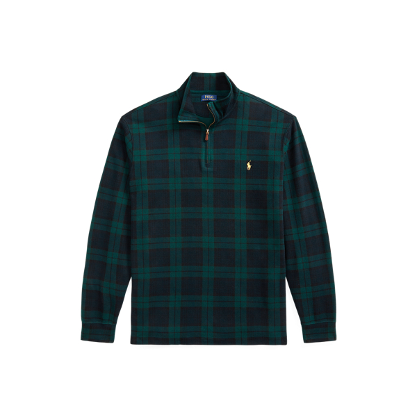 Plaid Estate-Rib Quarter-zip Sweatshirt Big & Tall 1