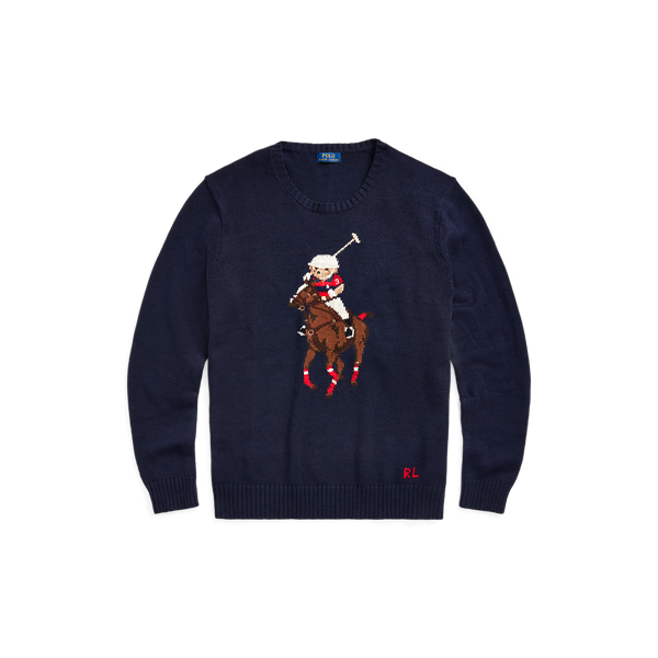 Navy Polo Bear & Big Pony Sweater Big & Tall 2