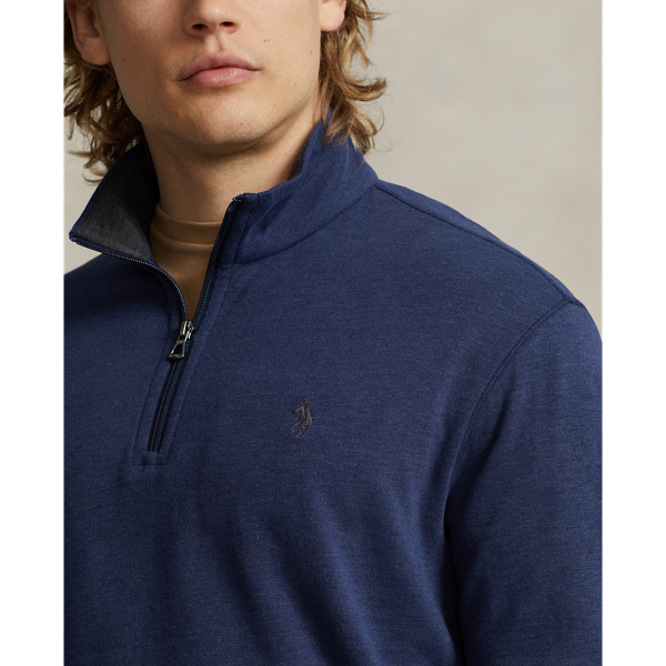 Luxury Jersey Quarter Zip Pullover for Men Ralph Lauren PT