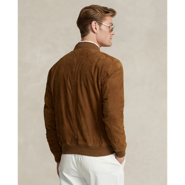 Country Brown Suede Bomber Jacket Polo Ralph Lauren 5