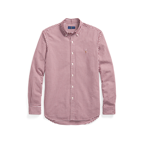 Polo ralph lauren slim fit gingham shirt sales