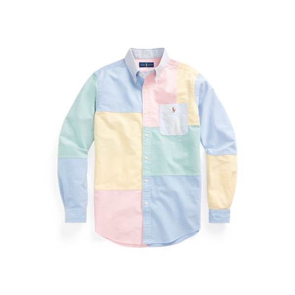 Camicia Oxford patchwork Custom-Fit Polo Ralph Lauren in 1