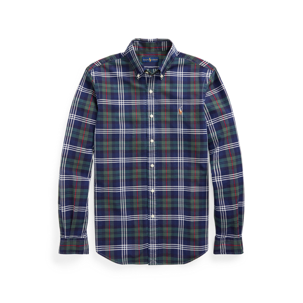 Slim Fit Plaid Oxford Shirt