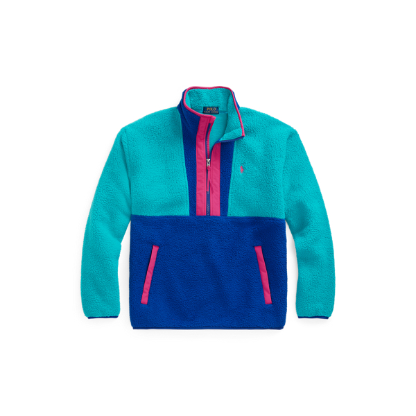 Pull demi-zipp&eacute; en sherpa Polo Ralph Lauren en 1