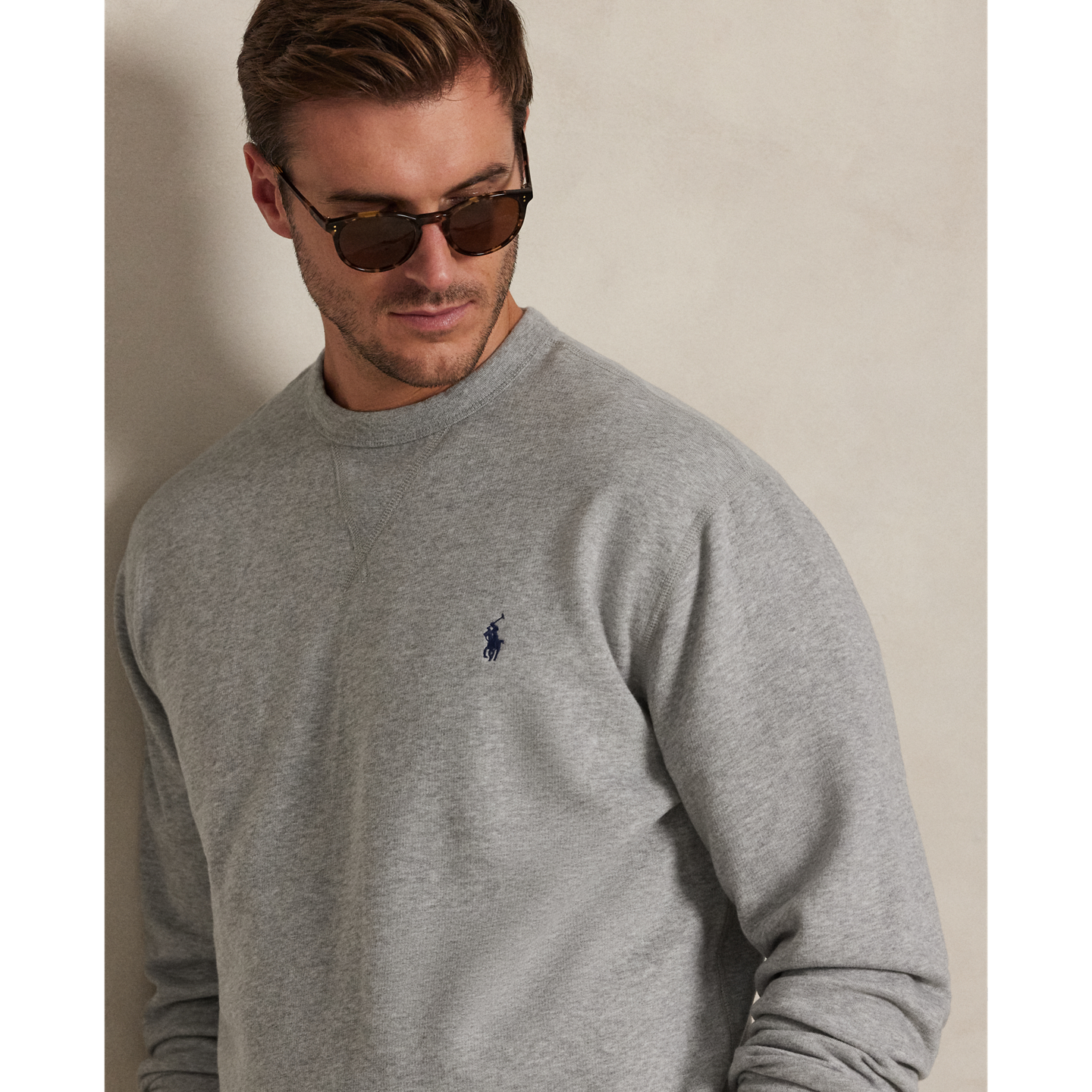 Мужская толстовка Ralph Lauren The RL Fleece, цвет: Меланжевый — фото 3