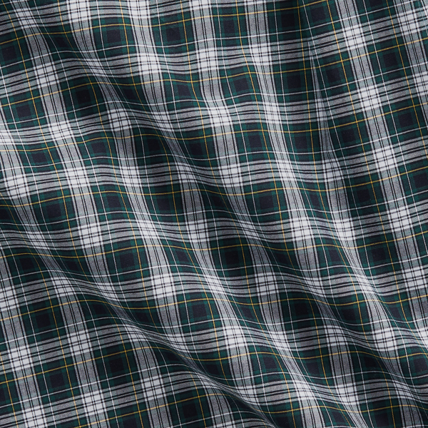 Green/Navy Multi Plaid Natural Stretch Poplin Shirt Big & Tall 7