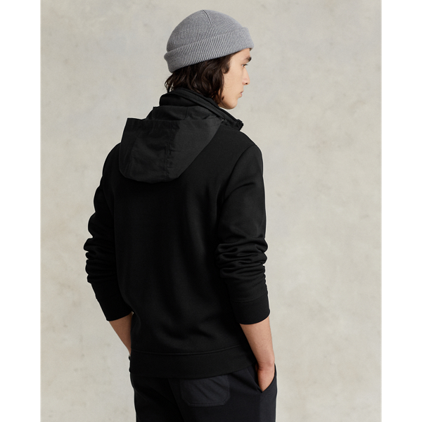 Black Water-Repellent Hybrid Hoodie Polo Ralph Lauren 5