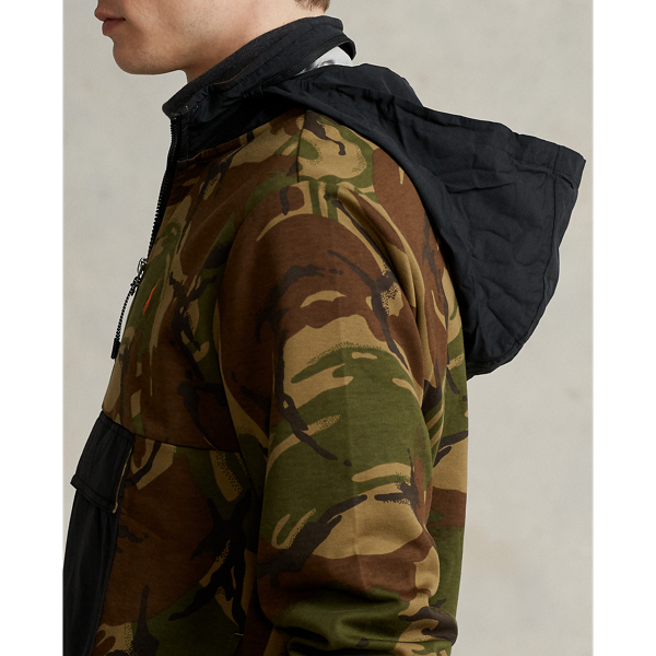 Wasserabweisender Hybrid-Kapuzenpullover Polo Ralph Lauren in Camouflage/Schwarz 6
