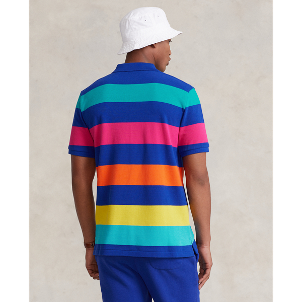 Active Royal Multi Classic Fit Striped Mesh Polo Shirt Polo Ralph Lauren 5