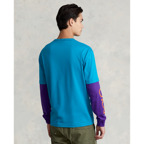 Deep Aqua/Purple Cactus Classic Fit Logo Jersey T-Shirt Polo Ralph Lauren 5