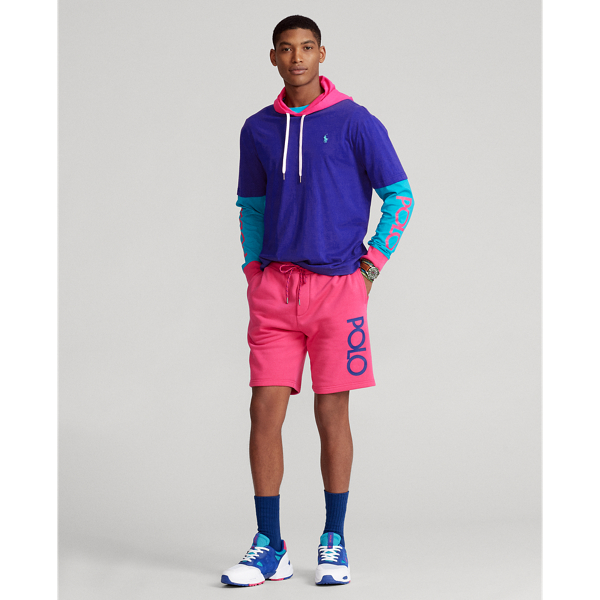 Classic Fit T-shirt met capuchon en logo Polo Ralph Lauren in Active Royal 4
