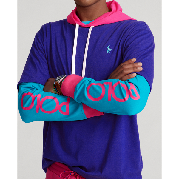 Classic Fit T-shirt met capuchon en logo Polo Ralph Lauren in Active Royal 6