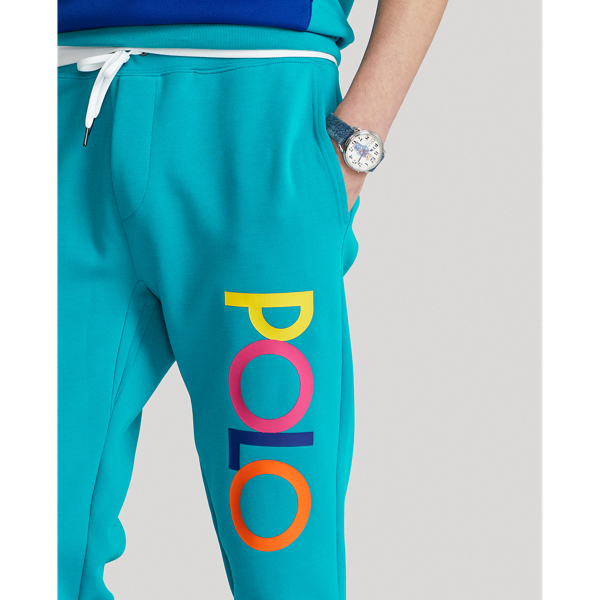 Pantalon jogging jersey double logo Polo Ralph Lauren en Aigue-marine profond 6
