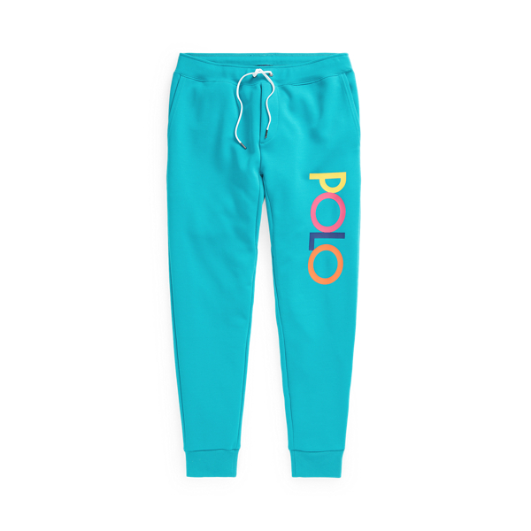 Pantalon jogging jersey double logo Polo Ralph Lauren en Aigue-marine profond 2