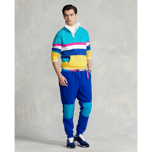 Das RL-Rugby-Fleece Polo Ralph Lauren in Rennsport-Gelb multi 4