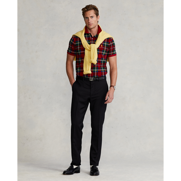 Polo ajust&eacute; en piqu&eacute; &agrave; motif tartan Polo Ralph Lauren en Multi 4