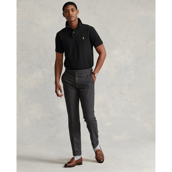 Custom Slim Fit Mesh Polo Shirt Polo Ralph Lauren em Black 4