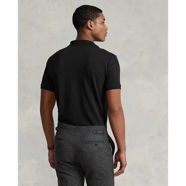 Custom Slim Fit Mesh Polo Shirt Polo Ralph Lauren em Black 5