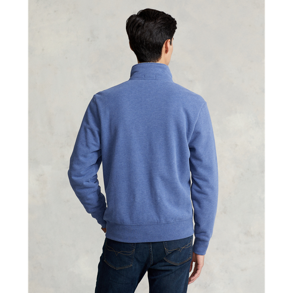 Jersey de felpa con cuello semicisne Polo Ralph Lauren en Jaspeado marino r&uacute;stico 4