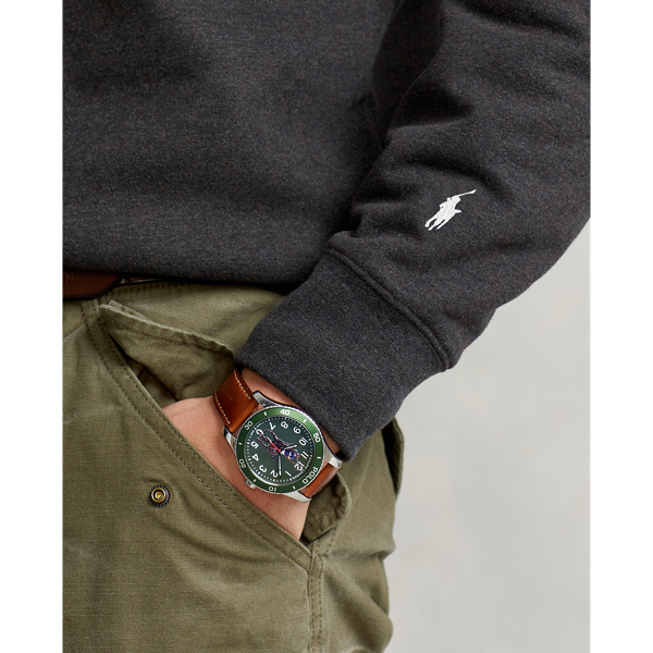 Jersey de felpa con cuello semicisne Polo Ralph Lauren en Jaspeado carb&oacute;n oscuro 5