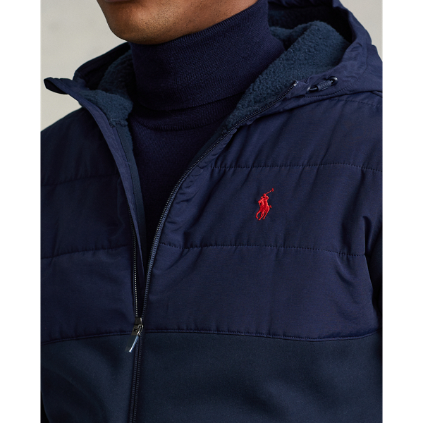 Sweat &agrave; capuche hybride zipp&eacute; Polo Ralph Lauren en Bleu marine aviateur 6