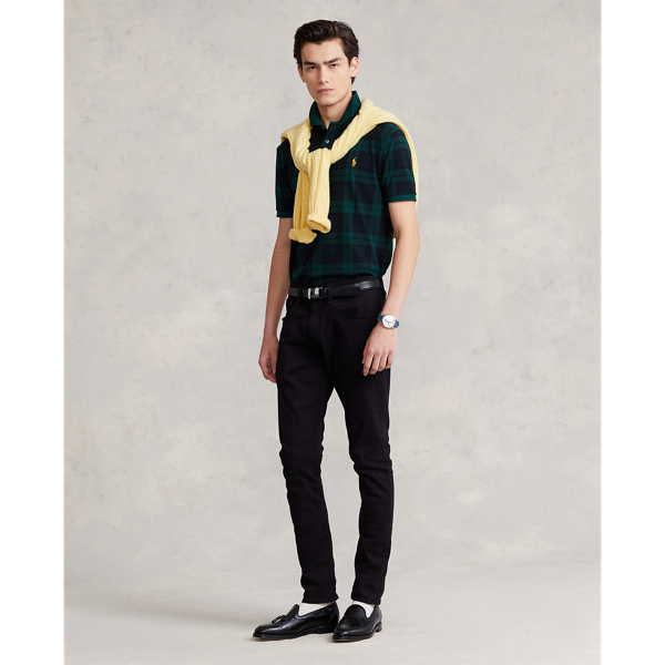 Custom Slim Fit Tartan Mesh Polo Shirt Polo Ralph Lauren em Multi 4