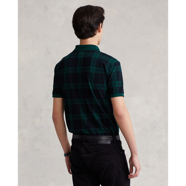 Custom Slim Fit Tartan Mesh Polo Shirt Polo Ralph Lauren em Multi 5