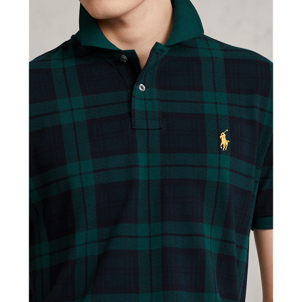 Custom Slim Fit Tartan Mesh Polo Shirt Polo Ralph Lauren em Multi 6