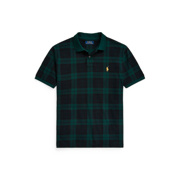 Custom Slim Fit Tartan Mesh Polo Shirt