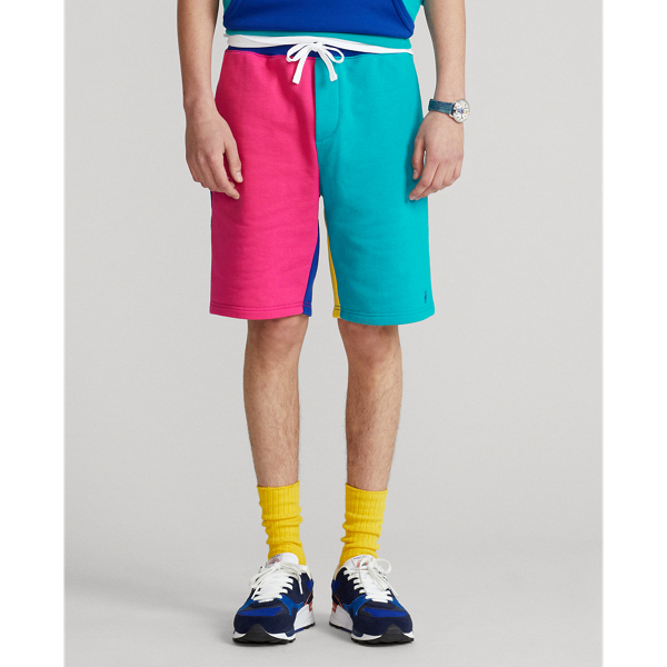 Deep Aqua Multi 8-Inch Colour-Blocked Fleece Short Polo Ralph Lauren 4