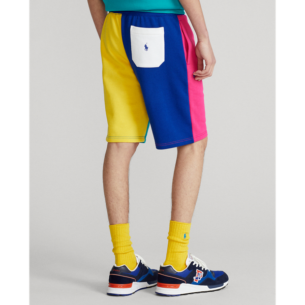 Deep Aqua Multi 8-Inch Colour-Blocked Fleece Short Polo Ralph Lauren 5