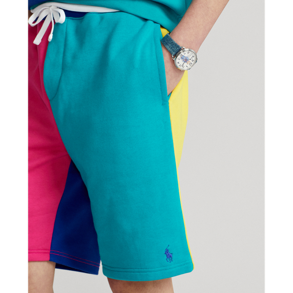 Deep Aqua Multi 8-Inch Colour-Blocked Fleece Short Polo Ralph Lauren 6