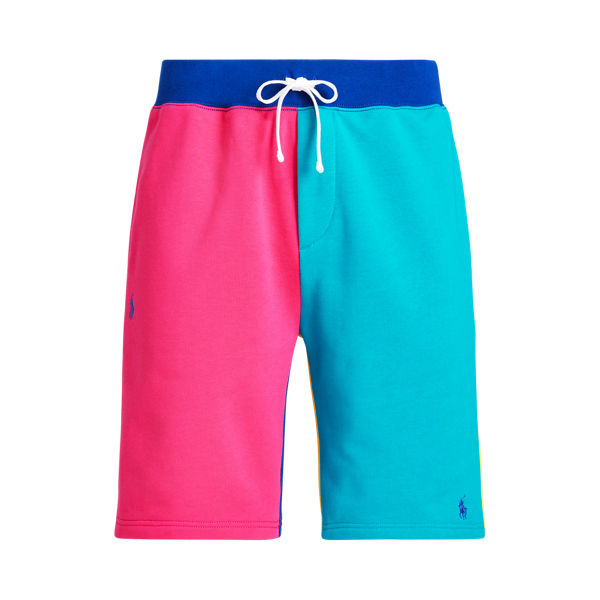 Deep Aqua Multi 8-Inch Colour-Blocked Fleece Short Polo Ralph Lauren 2