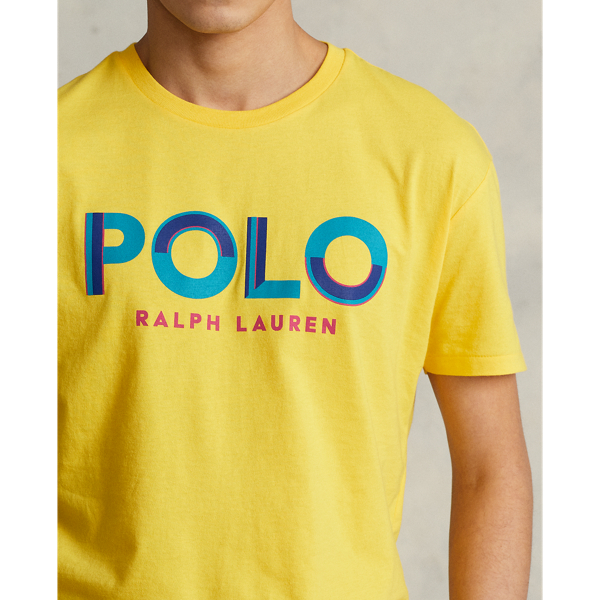 Classic Fit Logo Jersey T-Shirt Polo Ralph Lauren em Yellow 6