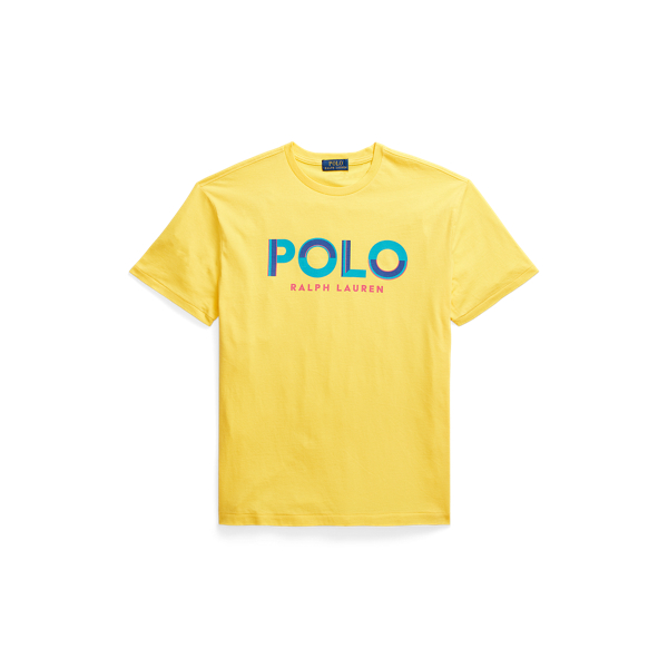 Classic Fit Logo Jersey T-Shirt Polo Ralph Lauren em Yellow 2