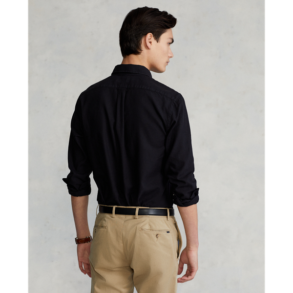 Black Slim Fit Dobby Shirt Polo Ralph Lauren 5