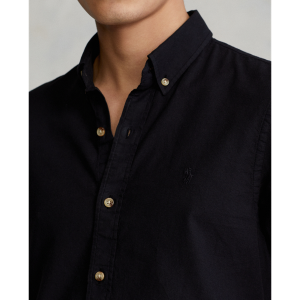 Black Slim Fit Dobby Shirt Polo Ralph Lauren 6