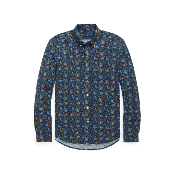 Refined Navy Floral Custom Slim Fit Floral Mesh Shirt Polo Ralph Lauren 2