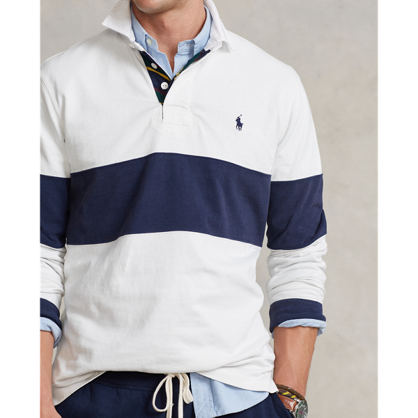 Deckwash White/Navy The Iconic Rugby Shirt Polo Ralph Lauren 6