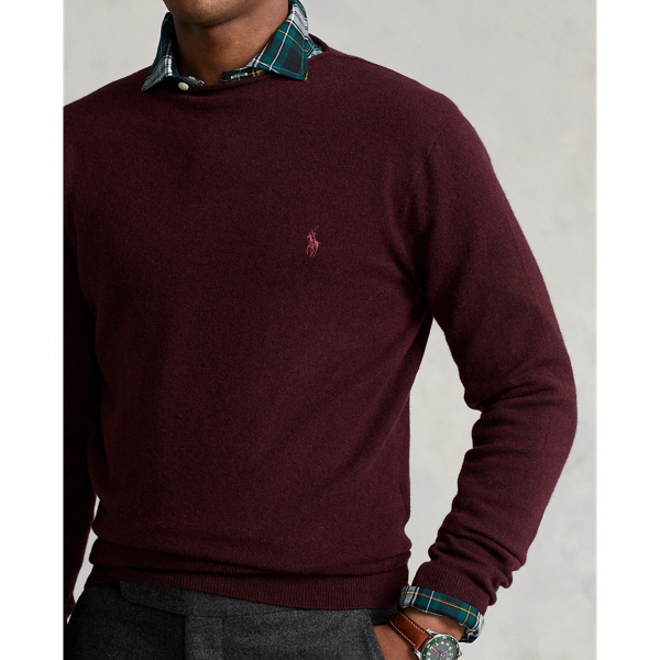 Aged Wine Heather Wool Rollneck Jumper Polo Ralph Lauren 6