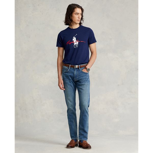 T-shirt Big Pony ajust&eacute; Polo Ralph Lauren en Marine Newport 4