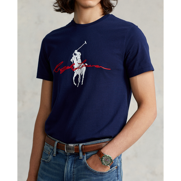 T-shirt Big Pony ajust&eacute; Polo Ralph Lauren en Marine Newport 6