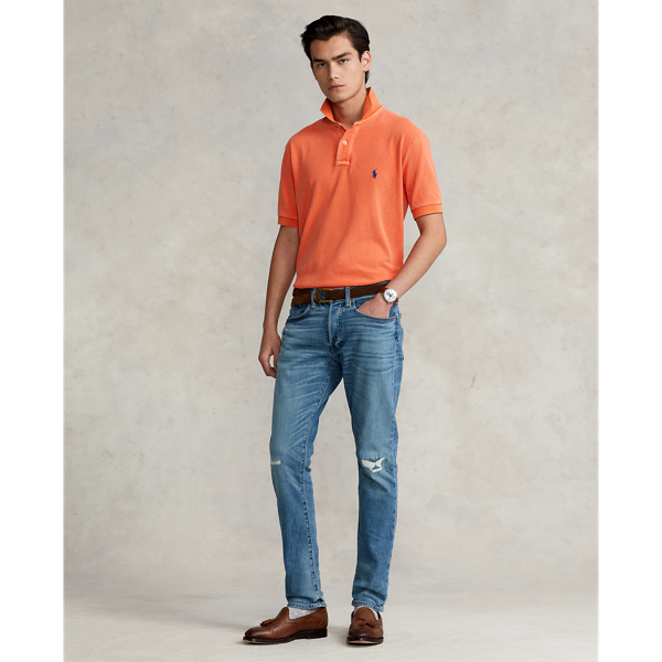 Spectrum Orange Original Fit Mesh Polo Shirt Polo Ralph Lauren 4